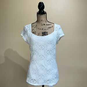 Vintage Y2K 2B Bebe Ivory Lace Top